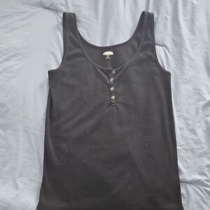 Old Navy Black Buttoned Tank Top